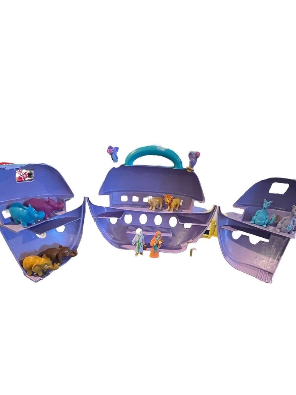 Boley Noah's Ark Playset Bible Story Boat Toy 14 Piece Not Complete Damage 2001